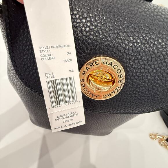 Best price‼️Marc Jacobs Turnlock Medium Backpack 4S5HBP001H01 Black $395